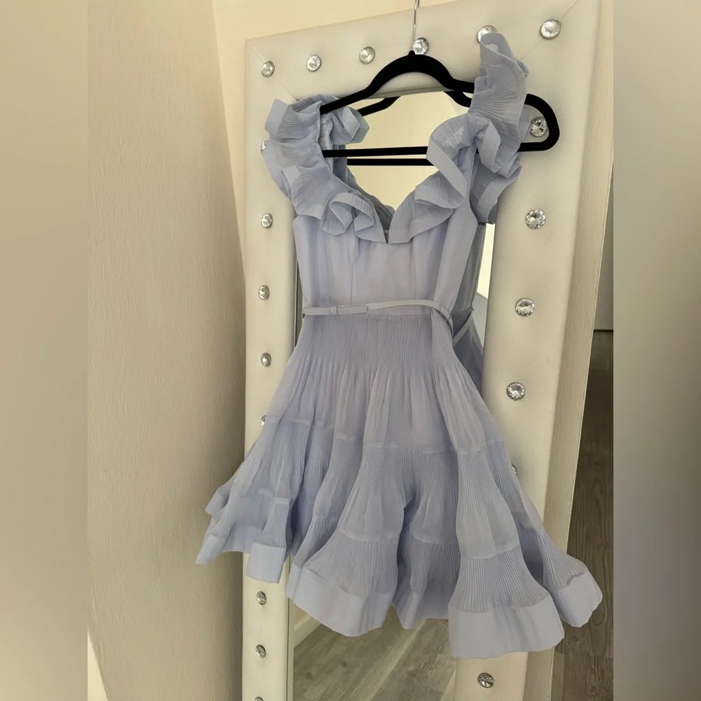 Zimmermann Light Blue Ruffle Dress - Picture 4 of 6